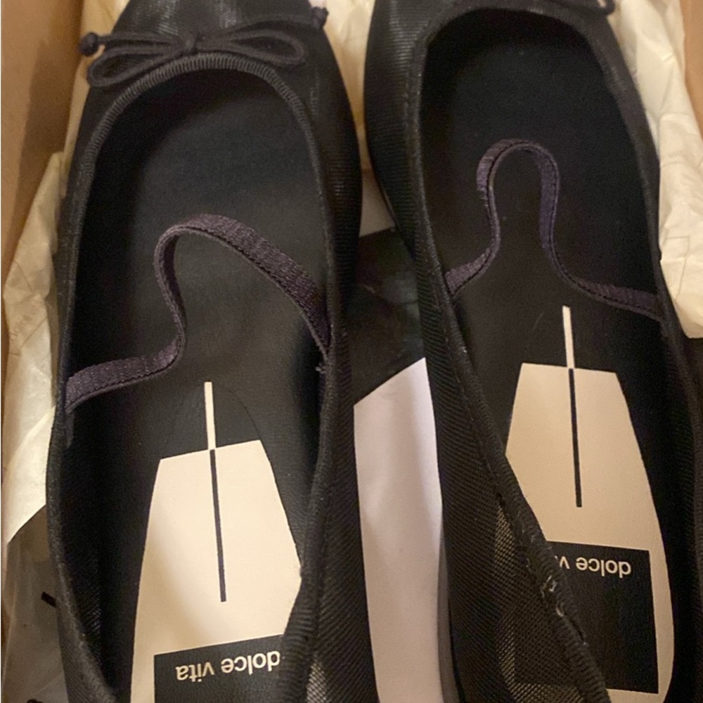 Dolce Vita Black Bow Loafers - Picture 4 of 6